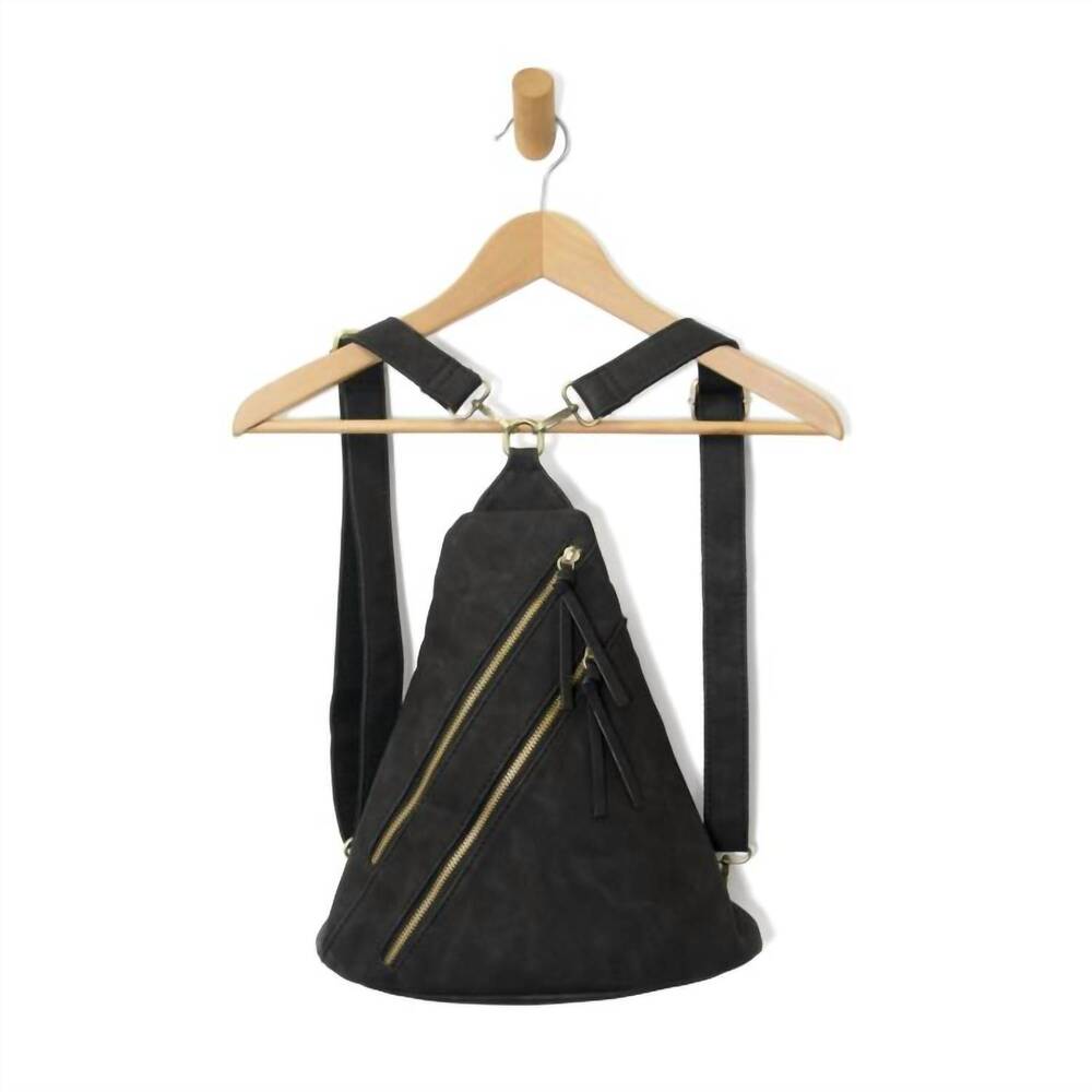 NEW JOY SUSAN women's peyton convertible backpack in black